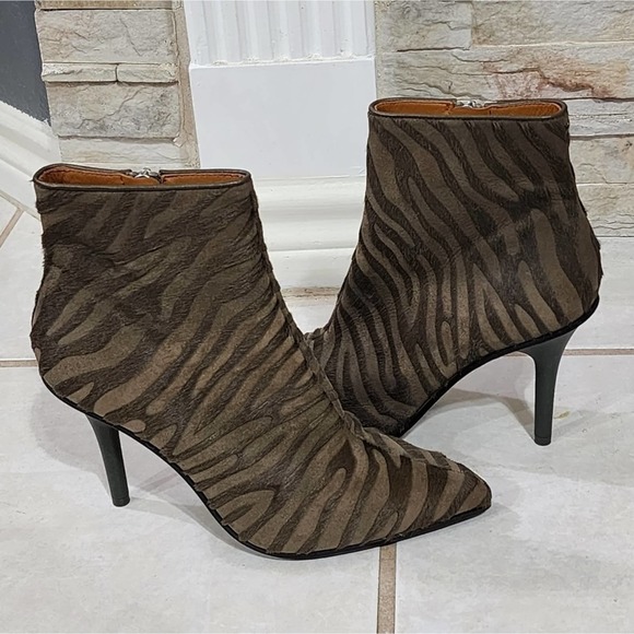 rag & bone Shoes - Rag & Bone Waylon Boot - Hair calf Moto Ankle Boot Taupe Zebra size 38.5 US 8.5